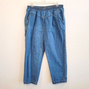 💕Vintage American Sweetheart High Rise Tapered Leg Elastic Waist Jeans Size 16P